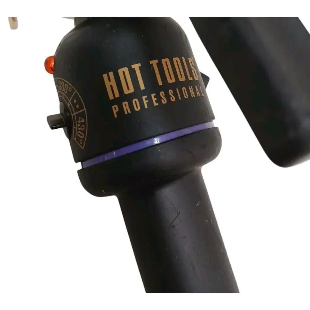Salon Hot Tools Curling Iron Professional 1.5 Wide Barrel 24K Gold‎ Curls Swivel